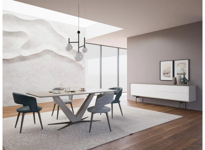 jadalnia Design Kompletny Stół obiadowy Design Zestaw mebli Kredens Krzesła 4x