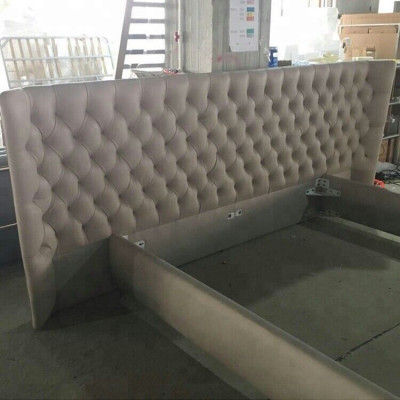 XXL Duża Ściana Panelowa Łóżko Chesterfield Hotel Luxury Design łóżko 200x200cm Nowość