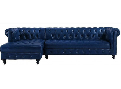 Chesterfield Narożnikowa kanapa Sofa Couch Podkładka Zestaw narożny klasyczne Meble