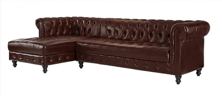 Chesterfield Narożnikowa kanapa Sofa Couch Podkładka Zestaw narożny klasyczne Meble