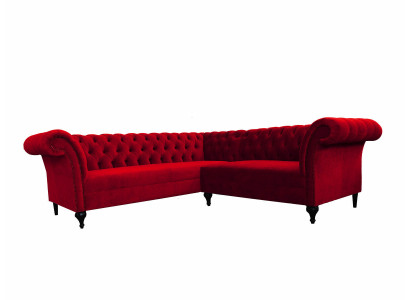 Projektant Red Chesterfield Narożnikowa kanapa Nowoczesny narożnik Designer Meble