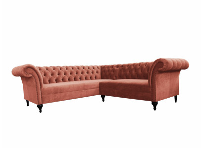 Chesterfield Narożnikowa kanapa narożnik kanapa designerska kanapa kanapa skórzana sofa Aksamit