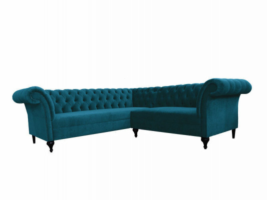 Chesterfield Narożnikowa kanapa narożnik kanapa designerska kanapa kanapa skórzana sofa Aksamit