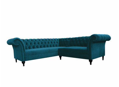 Chesterfield Narożnikowa kanapa narożnik kanapa designerska kanapa kanapa skórzana sofa Aksamit