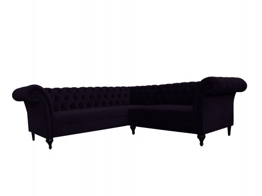 Nowoczesna kanapa narożna Chesterfield Narożnikowa kanapa designerska sofa kanapa Sofa skórzana Aksamit
