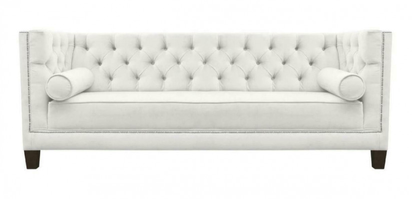 Trzyosobowy Materiał Pokój dzienny Biały Kanapy Podkładka Sofa Sofy Sofa Chesterfield