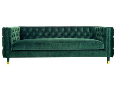 Sofa Chesterfield 4-miejsce do siedzenia Luxury Design Meble Włókiennicze Materiał Kanapy Zielone Sofy