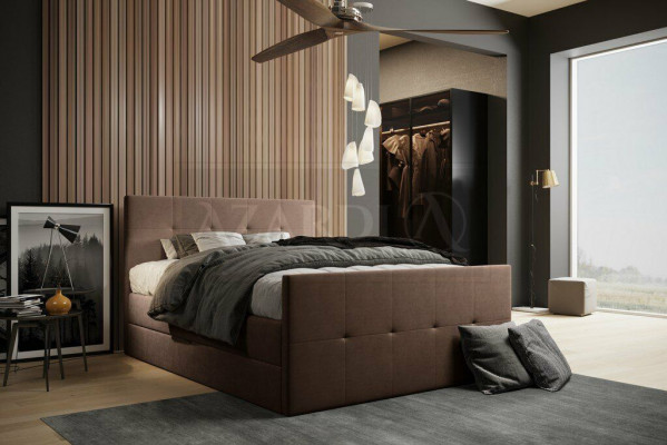 Chesterfield Łóżko tapicerowane Podwójne łóżko xxl design luksusowe łóżko z materacem sprężynowym