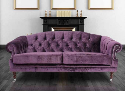 Barokowa Sofa Rokokowa Włókienniczy Aksamit Chesterfield - designerskie kanapy