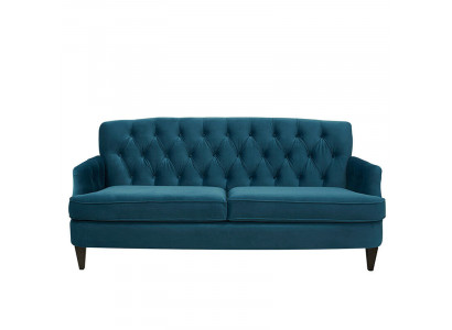 Turkusowa Royal trzyosobowa designerska luksusowa sofa do salonu 3-osobowa kanapa