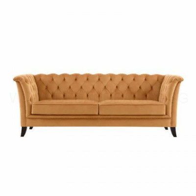 Orange Chesterfield 3-miejsce do siedzenia Nowoczesny Salon Luksusowa Sofa