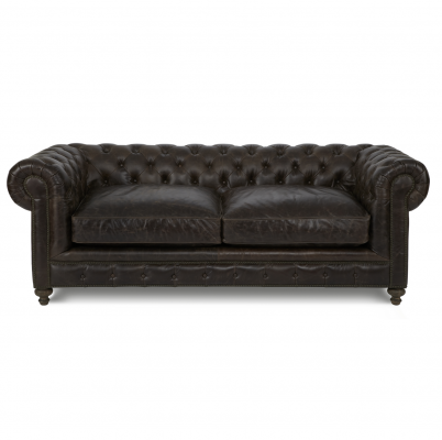 Brown Chesterfield 3-miejsce do siedzenia designerska sofa do salonu 3-osobowa