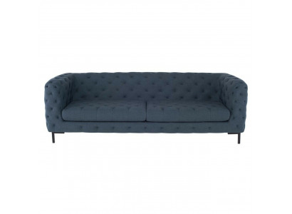 Szare Nowoczesne 3-miejsce do siedzenia w Chesterfield Living Room Stylowa Kanapa