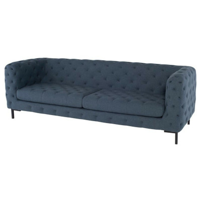 Szare Nowoczesne 3-miejsce do siedzenia w Chesterfield Living Room Stylowa Kanapa