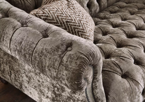Chesterfield brązowa, trzyosobowa, designerska, luksusowa sofa z 3-osobową kanapą