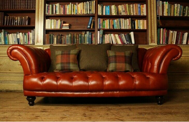 Brązowa Skóra Chesterfield Sofa Kanapa Podkładka Materiał kanapy Ustawić 3 miejsce do siedzenia Nowe