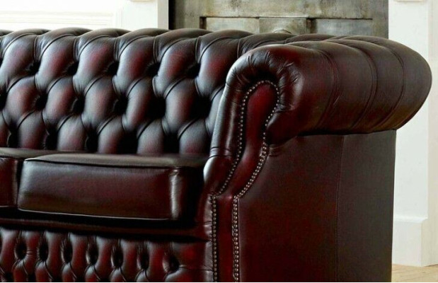 Sofa Chesterfield Sofa Podkładka Skóra Kanapa Ustawić 3-osobowa Trzyosobowa Nowa