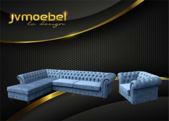Chesterfield Classic Meble do salonu Narożnikowa kanapa Sofa Kanapa Podkładka