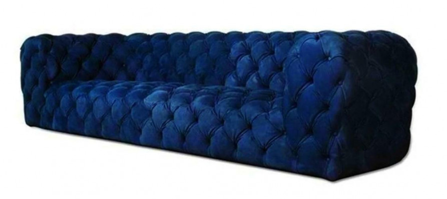 Żółta kanapa Chesterfield czteroosobowa xxl duża sofa wygodne miękkie kanapy nowe