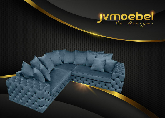 Żywy krajobraz L-shape Narożnikowa kanapa Couch Design Podkładka Włókienniczy Ustawić Sofa Narożnik Nowość