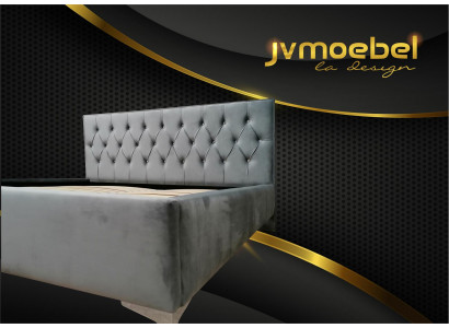 Chesterfield Włókienniczy Łóżko Podkładka Design 140x200 Podwójne łóżko z ramą łóżka