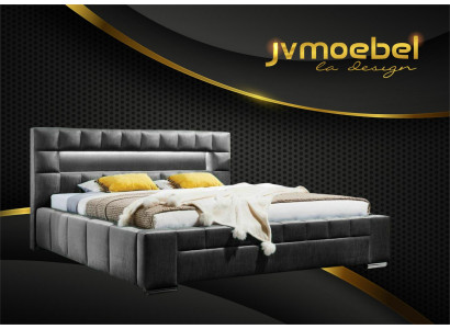 Łóżko inkl LED Oświetlenie Sypialnia Design Meble Nowoczesne łóżko Luxury Double