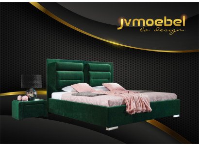 Luksusowe łóżko Box Spring Double Design Materiał Hotel Green bed Sypialnia Meble