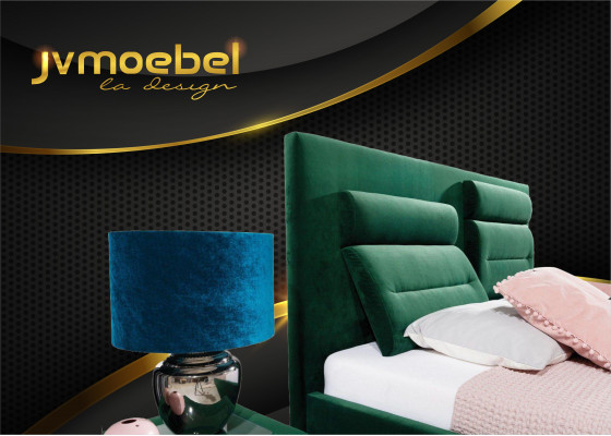 Luksusowe łóżko Box Spring Double Design Materiał Hotel Green bed Sypialnia Meble