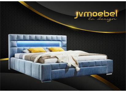 Luksusowe łóżko sprężynowe Łóżko Materiał Hotel Blue bed Sypialnia Meble Design Double