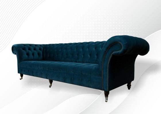Design Sofa Chesterfield Podkładka Modern Włókienniczy Materiał Sofy 4 miejsca do siedzenia