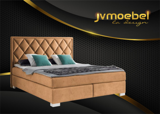 Luksusowe łóżko sprężynowe Łóżko Materiał Hotel Beige łóżko Sypialnia Meble Design Double