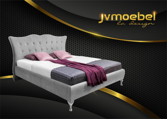 Classic Sypialnia łóżko Włókiennicze Łóżko Materiał Chesterfield 140x200 Podwójne łóżko