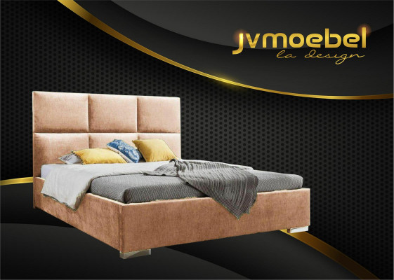 Nowoczesne łóżko Sypialnia Włókiennicze Łóżko Materiał Chesterfield 180x200 Podwójne łóżko