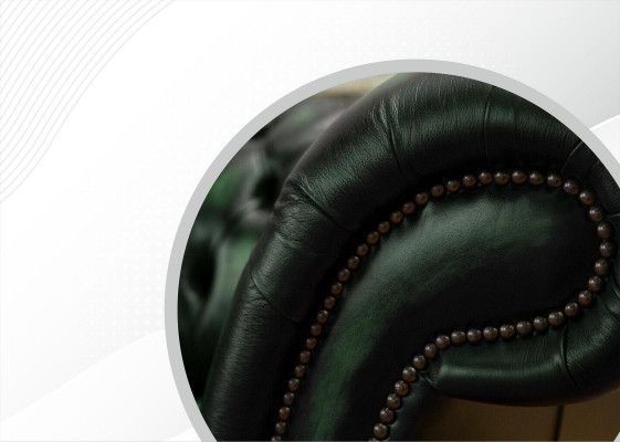 Sofa trzyosobowa 3 miejsce do siedzenia Chesterfield Nowe Kanapy Antyk Zielona Podkładka Sofy Nowe
