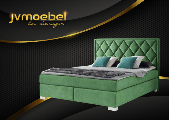 Łóżko Włókiennicze Sypialnia Design Meble Modern Luxury łóżko 180x200 żółty aksamit Nowość