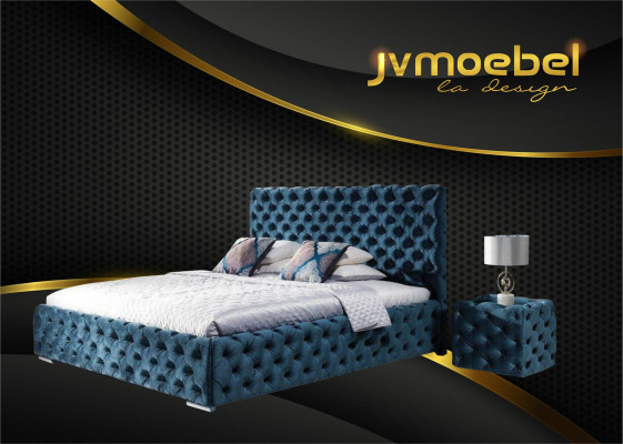 Łóżko Sypialnia Set Design Meble Nowoczesne luksusowe łóżko Chesterfield Green 140x200