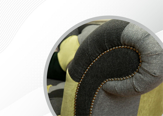 Chesterfield Sofa Couch Podkładka Sofas Classic 2 miejsce do siedzenia Skóra Włókiennicza Kolorowe