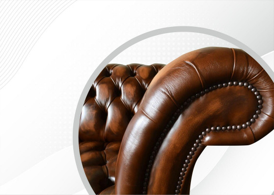 Design Chesterfield Sofa 2 miejsce do siedzenia Brown Couch Podkładka Sofy Sofa do Salonu Nowość