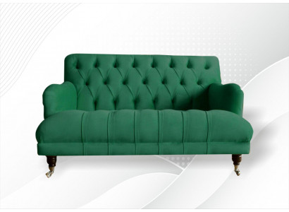 Chesterfield Fotel Couch Podkładka Sofa Couches 1,5 miejsce siedzące Single Seater Green Włókienniczy