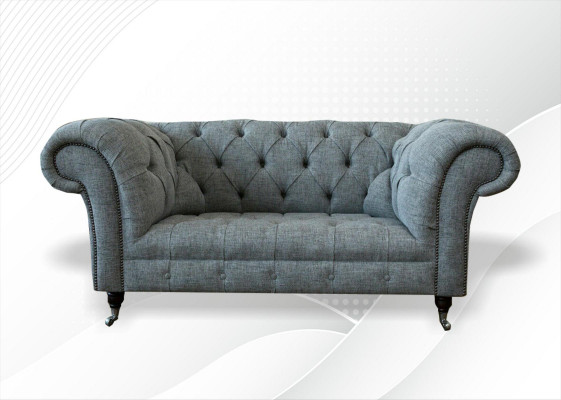 Chesterfield Design Luxury Podkładka Sofa Kanapa Siedziba Ustawić Skórę Włókienniczą Sofy