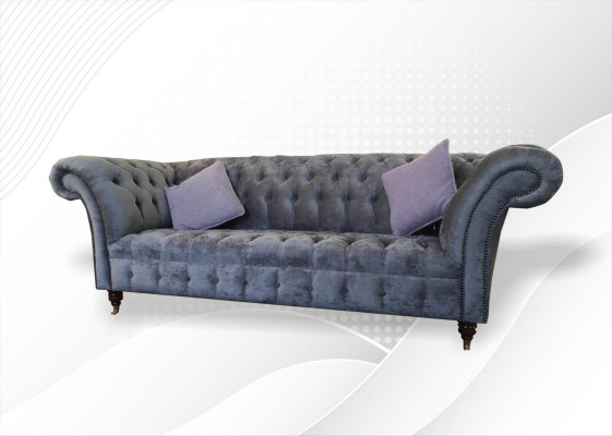 Chesterfield 3 miejsce do siedzenia xxl Podkładka Siedziba Couch Sofa Ustawić Big Couchen Szary Nowość