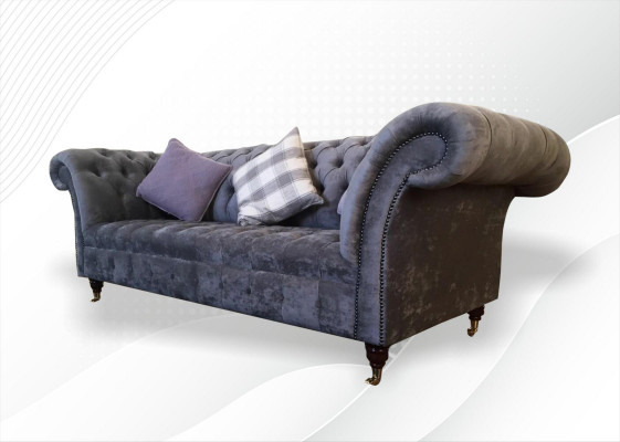 Chesterfield 3 miejsce do siedzenia xxl Podkładka Siedziba Couch Sofa Ustawić Big Couchen Szary Nowość
