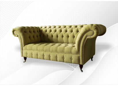 Sofa 2-osobowa Kanapa Podkładka Sofy Chesterfield Living Room Design Włókienniczy Materiał Nowy
