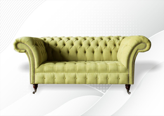 Sofa 2-osobowa Kanapa Podkładka Sofy Chesterfield Living Room Design Włókienniczy Materiał Nowy
