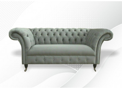 Sofa Chesterfield Sofa Podkładka Sofy Classic 2-osobowa Skóra Materiał Włókienniczy Nowość