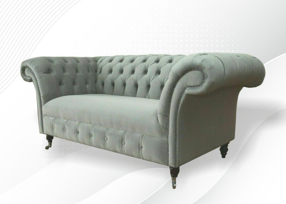 Sofa Chesterfield Sofa Podkładka Sofy Classic 2-osobowa Skóra Materiał Włókienniczy Nowość