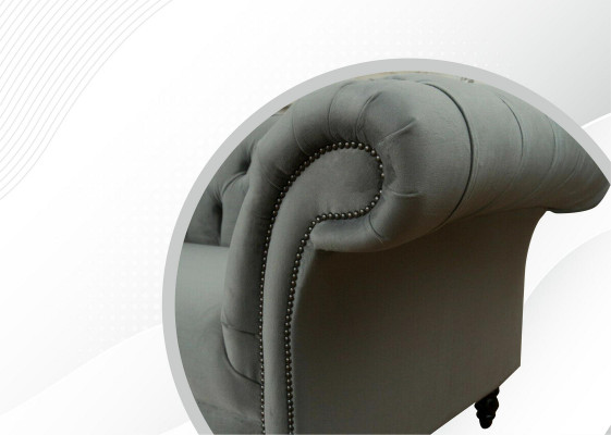 Sofa Chesterfield Sofa Podkładka Sofy Classic 2-osobowa Skóra Materiał Włókienniczy Nowość