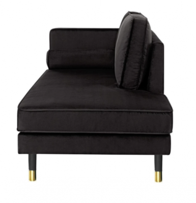 Szezlong Creative Meble Nowy salon Nowoczesny design Czarna sofa