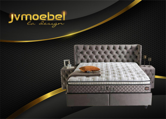 Nowoczesny design 2x Szafki nocne Chesterfield Włókienniczy Sypialnia Szafki nocne Nowość