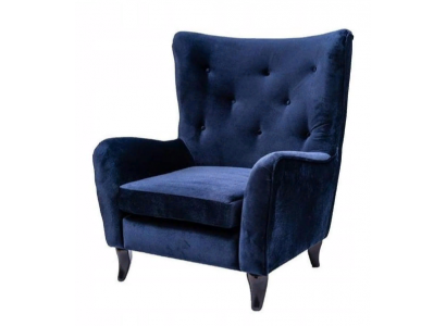 Fotel Włókienniczy Materiał Chesterfield Aksamit Meble do Salonu Nowoczesne Kanapy Niebieskie